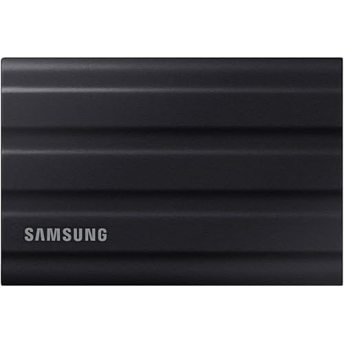 Samsung Portable SSD T7 Shield, 1 TB, USB 3.2 Gen.2, 1.050 MB/s Lesen, 1.000 MB/s Schreiben, Robuste externe Festplatte Outdoor für Mac, PC und Smartphone, Schwarz, MU-PE1T0S/EU