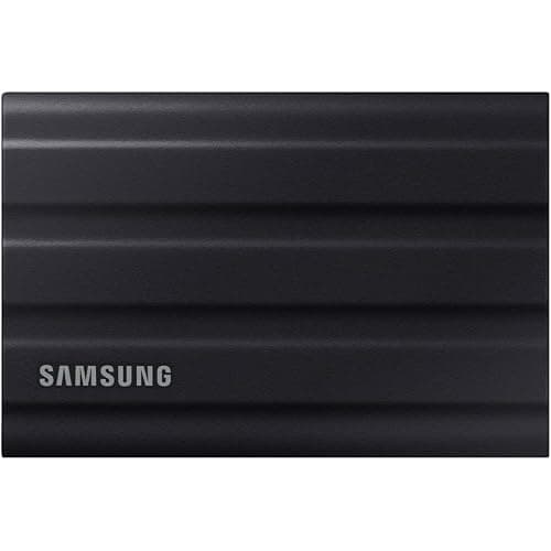 Samsung Portable SSD T7 Shield, 1 TB, USB 3.2 Gen.2, 1.050 MB/s Lesen, 1.000 MB/s Schreiben, Robuste externe Festplatte Outdoor für Mac, PC und Smartphone, Schwarz, MU-PE1T0S/EU